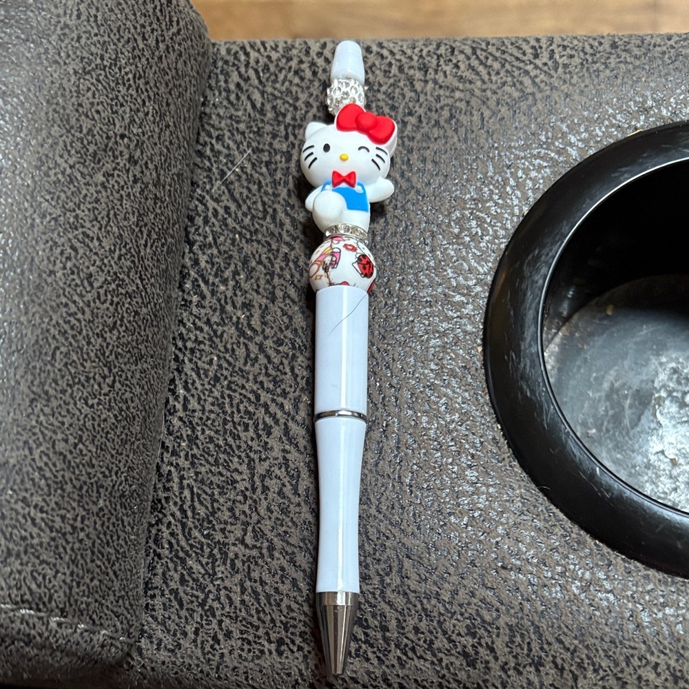 Kitty Cat Themed Pen with Red Bow